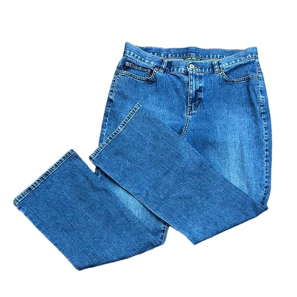 Lauren by Ralph Lauren Jeans Co Wide Leg Medium Wash‎ Denim Jeans Size 10 - Picture 5 of 8